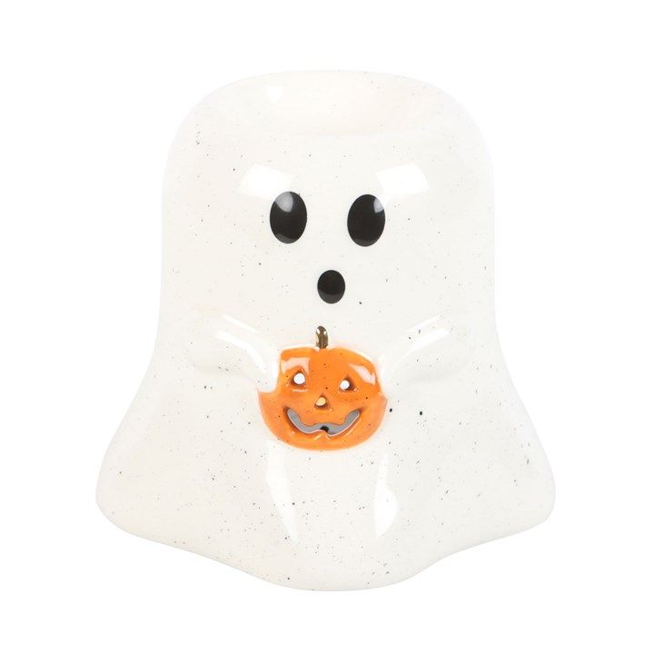 GHOST SHAPED OIL BURNER WITH PUMPKIN