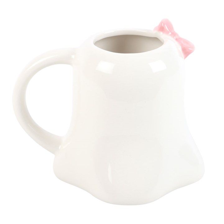 MISS BOO GHOST SHAPED MUG WITH BOW