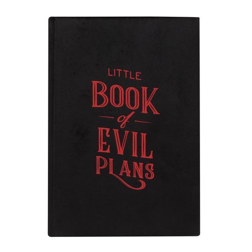 LITTLE BOOK OF EVIL PLANS VELVET A5 NOTEBOOK