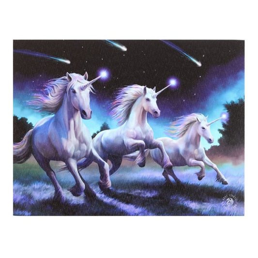 25x19cm SHOOTING STARS CANVAS PLAQUE BY ANNE STOKES