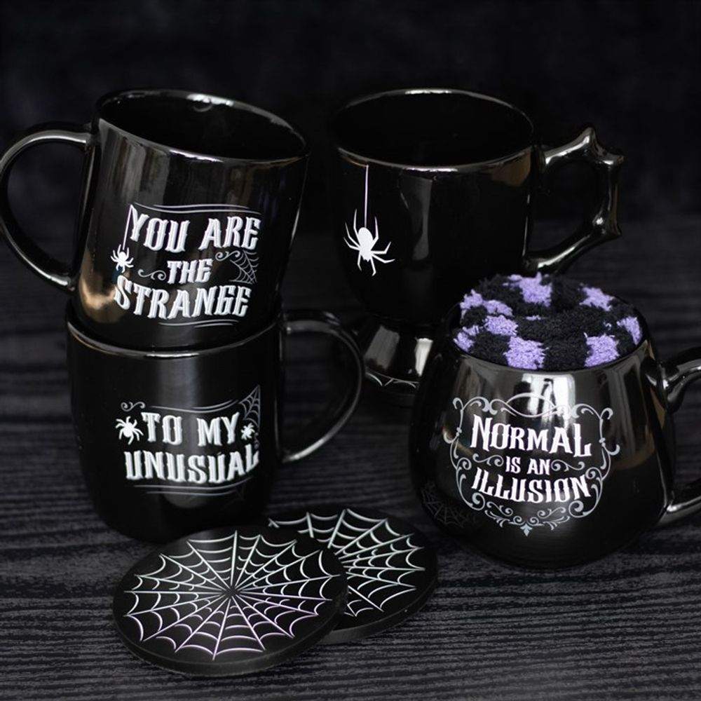 NORMAL IS AN ILLUSION GOTHIC MUG AND SOCKS SET