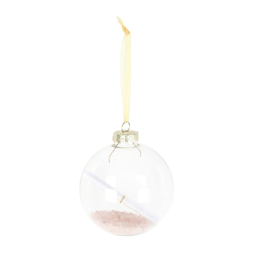 ROSE QUARTZ MANIFESTATION CHRISTMAS BAUBLE KIT