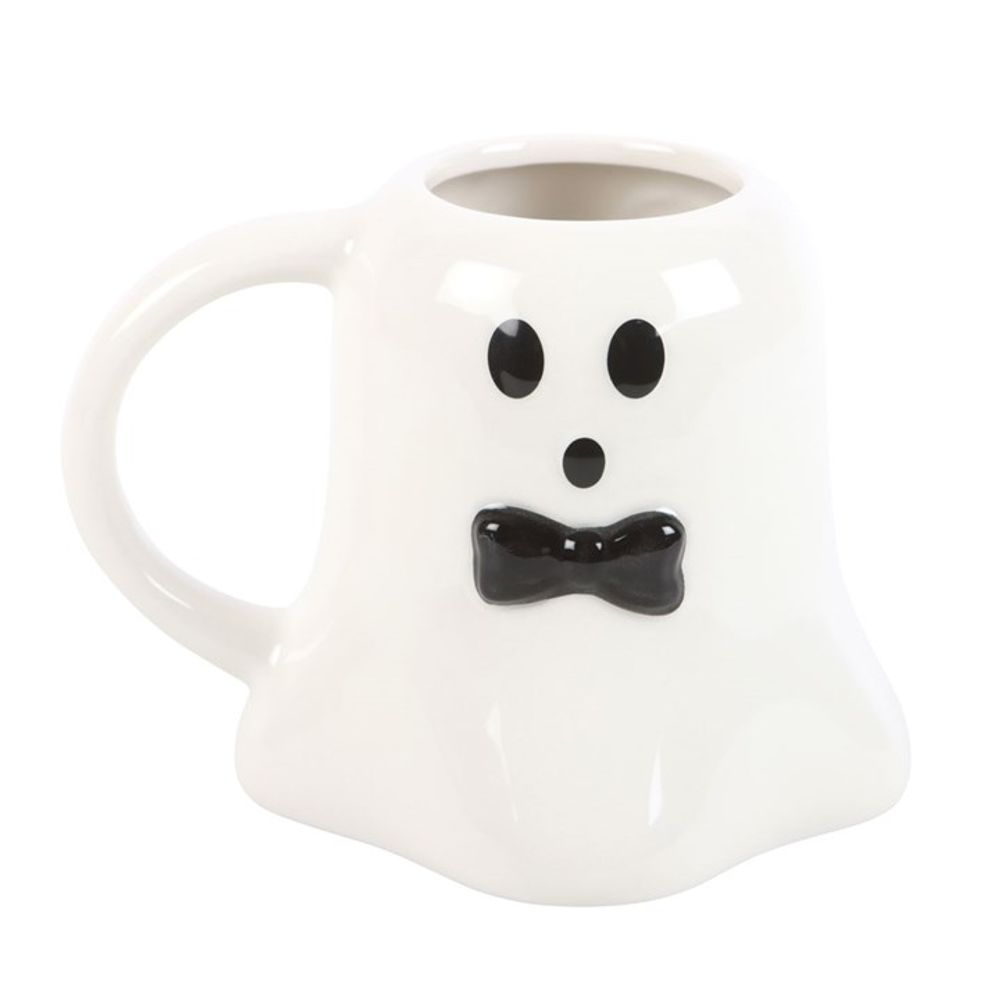 MR BOO GHOST SHAPED MUG WITH BOW TIE