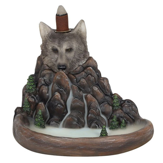 GREY WOLF CLIFF BACKFLOW INCENSE BURNER