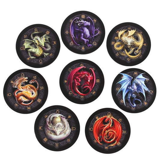 DRAGONS OF THE SABBATS COASTER SET BY ANNE STOKES