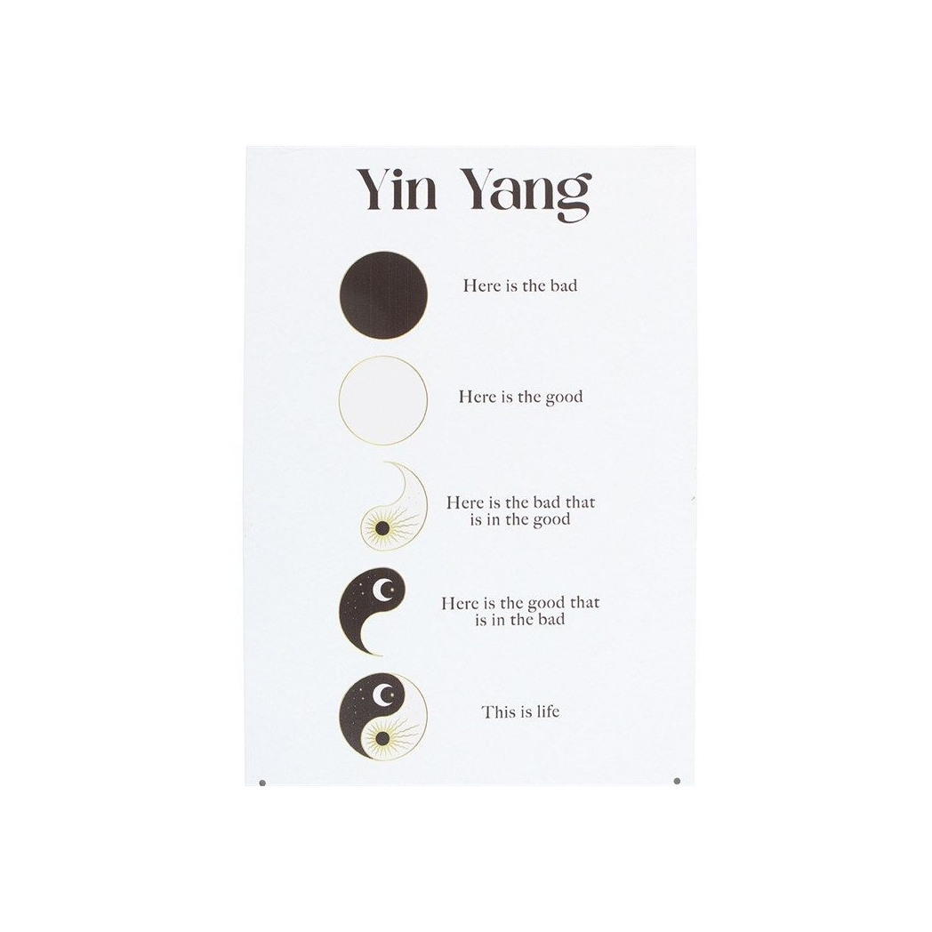 30cm YIN YANG HANGING METAL SIGN