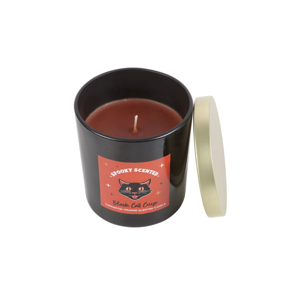 BLACK CAT CURSE CINNAMON ORANGE CANDLE