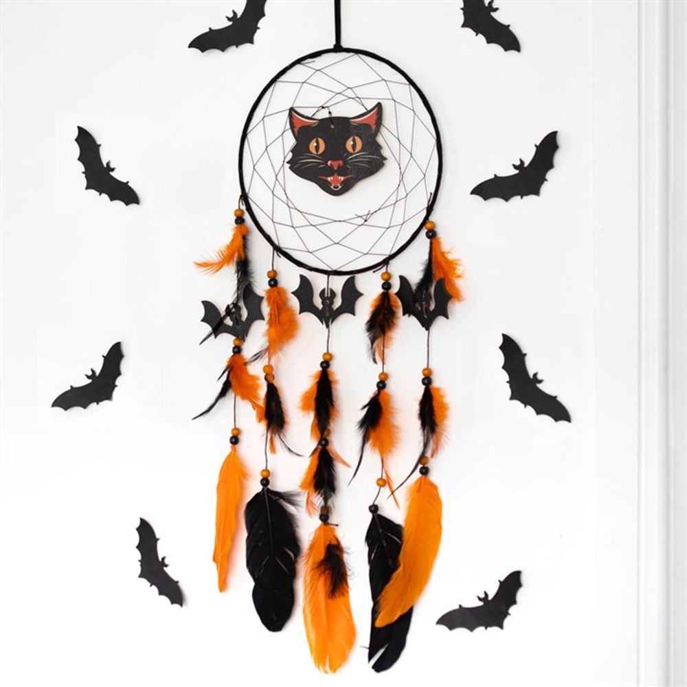 BLACK CAT HALLOWEEN DREAMCATCHER