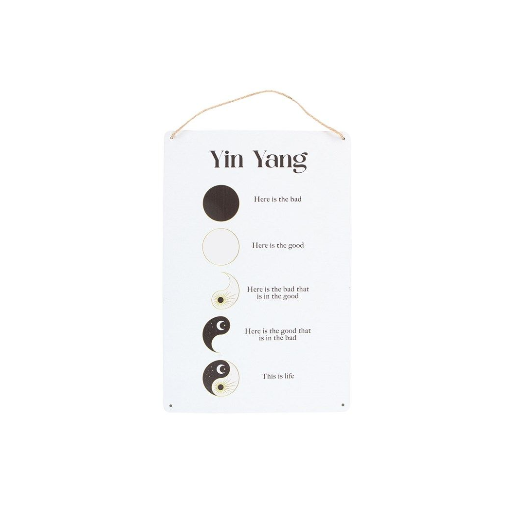 30cm YIN YANG HANGING METAL SIGN