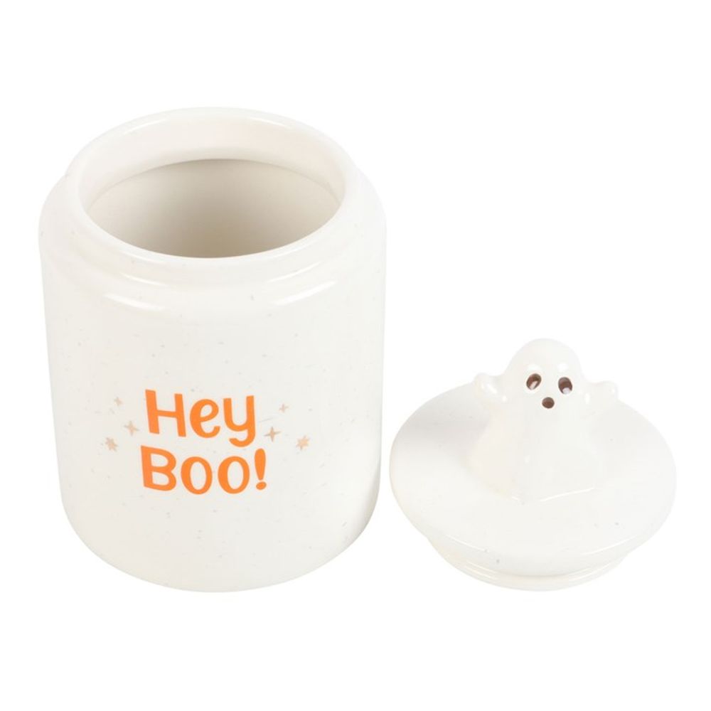 HEY BOO GHOST STORAGE JAR