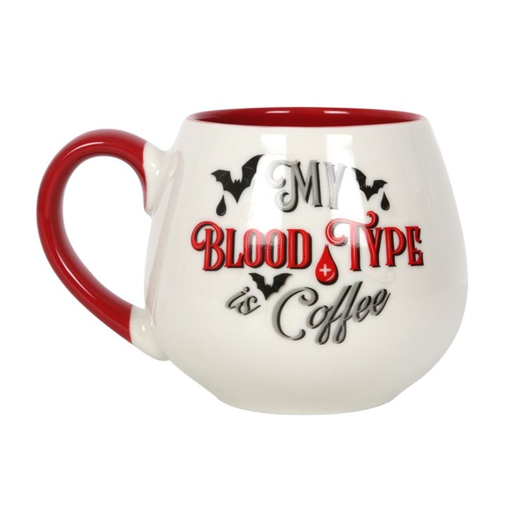 MY BLOOD TYPE IS COFFEE ROUNDED MUG