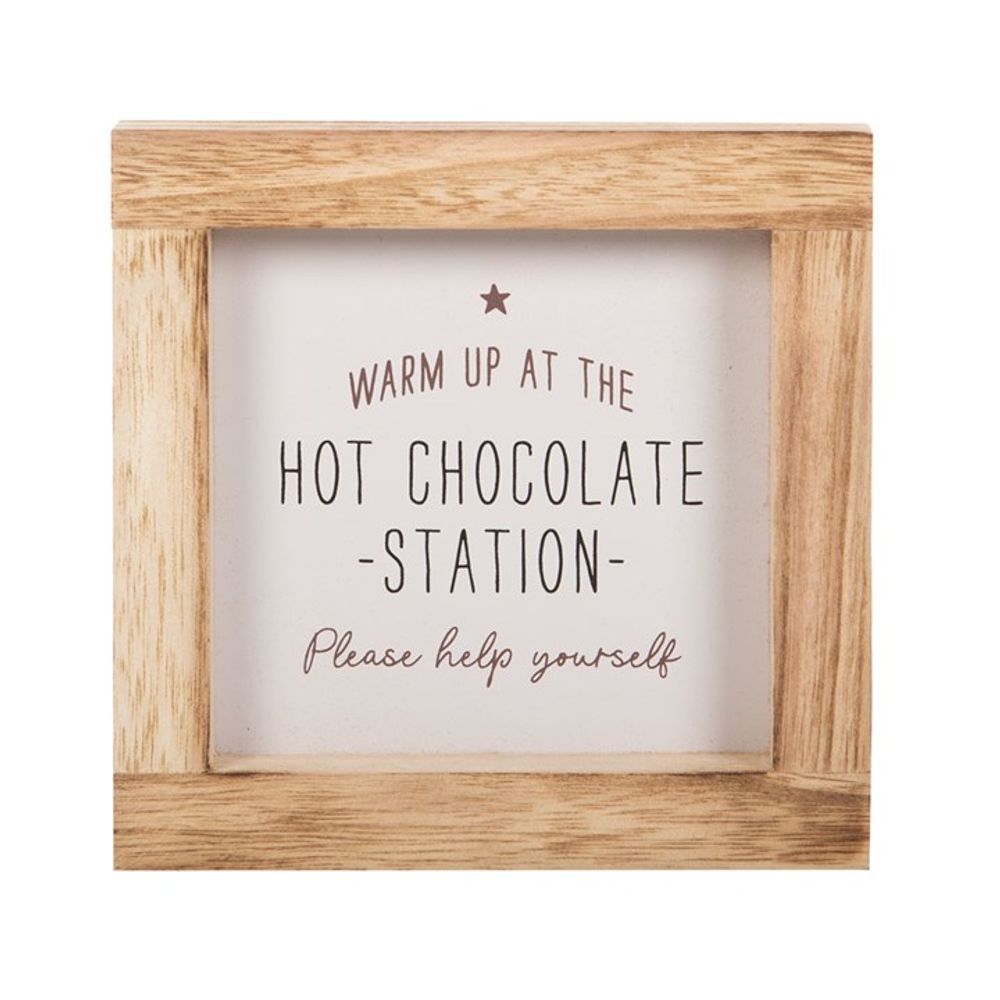 HOT CHOCOLATE STATION WOODEN SIGN