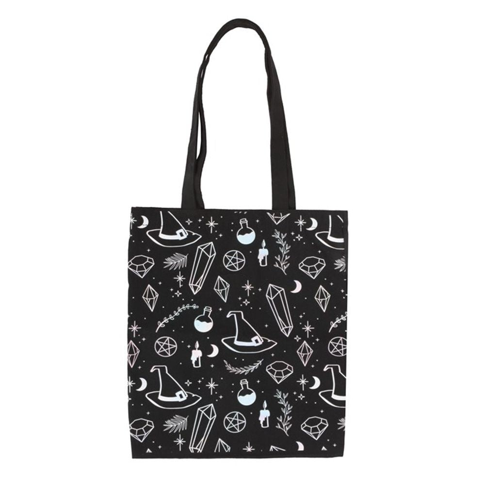 CRYSTAL WITCH PRINT POLYCOTTON TOTE BAG