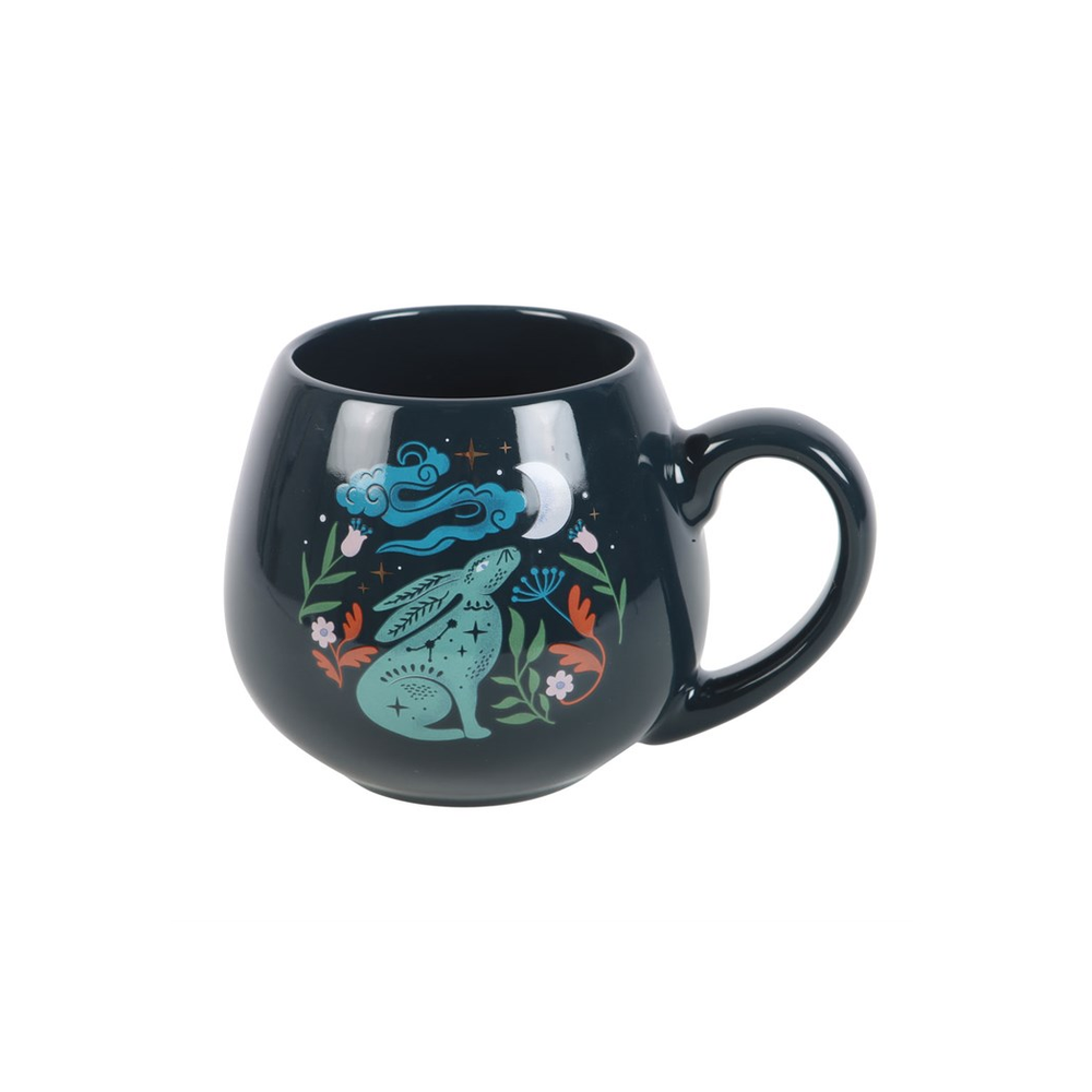 MIDNIGHT HARE ROUNDED MUG