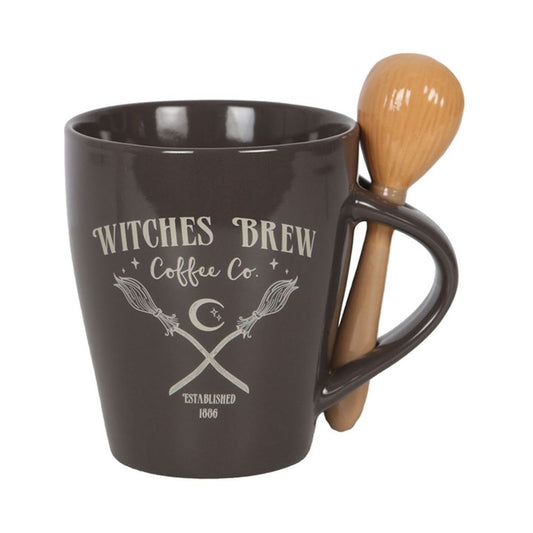 WITCHES BREW COFFEE CO. MUG AND SPOON SET