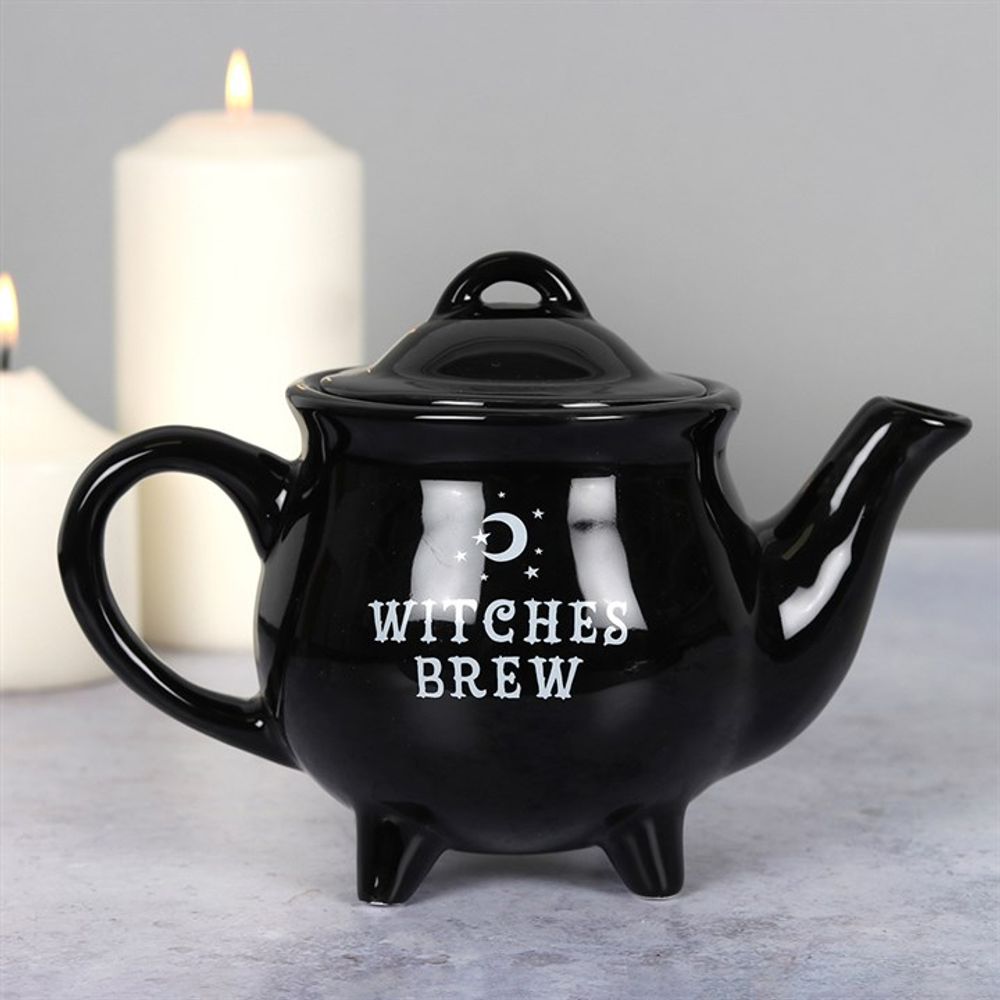 WITCHES BREW CERAMIC CAULDRON TEAPOT