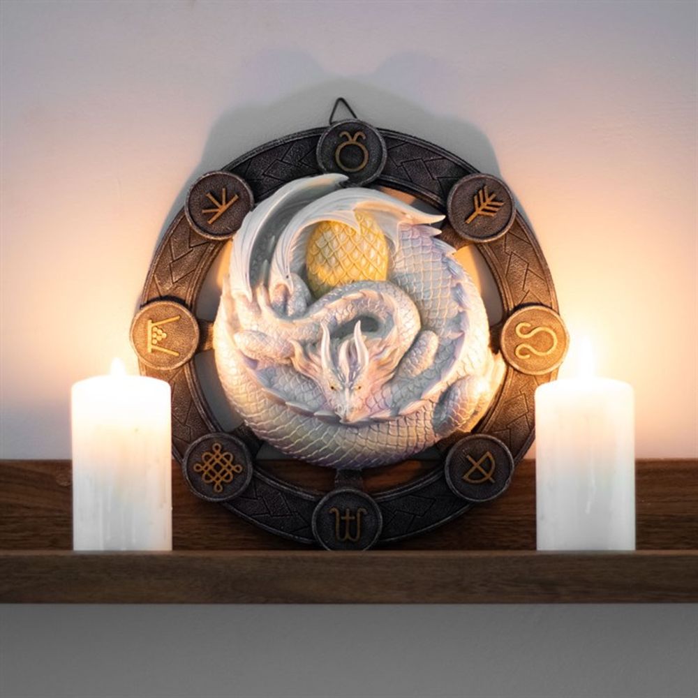 OSTARA DRAGON RESIN WALL PLAQUE BY ANNE STOKES