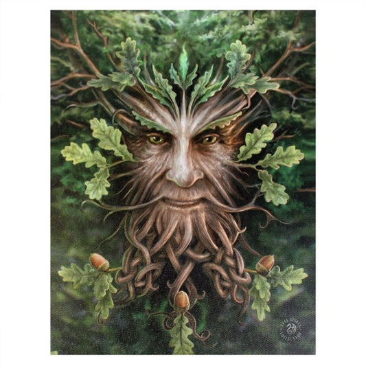 19x25cm OAK KING CANVAS PLAQUE BY ANNE STOKES