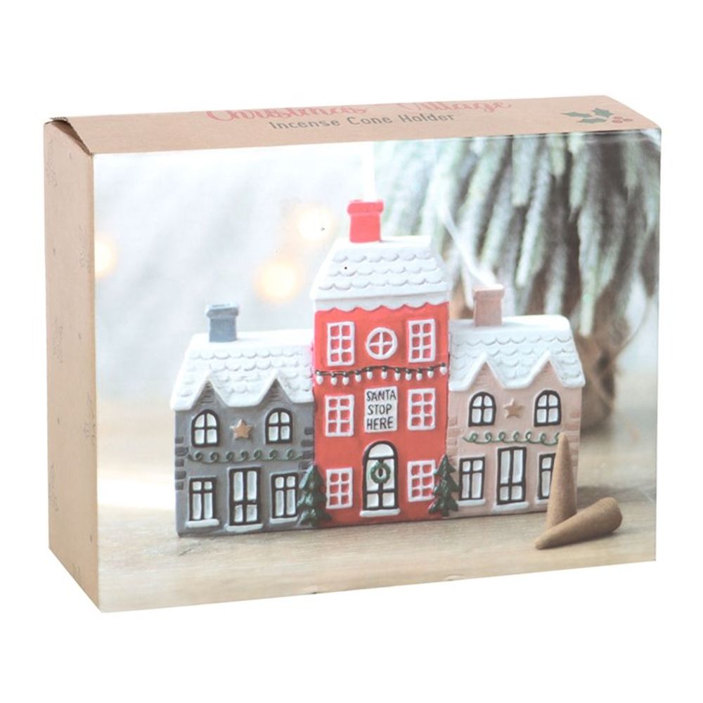 CHRISTMAS VILLAGE INCENSE CONE HOLDER