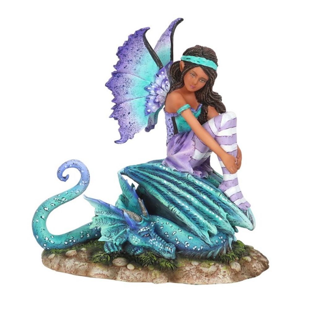 16cm DRAGON PERCH FAIRY FIGURINE BY AMY BROWN