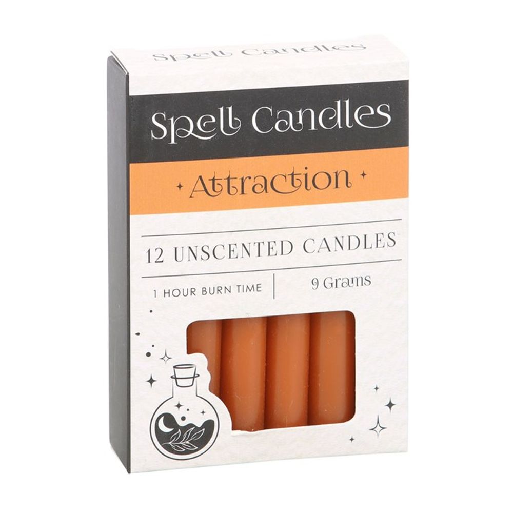 PACK OF 12 ATTRACTION SPELL CANDLES