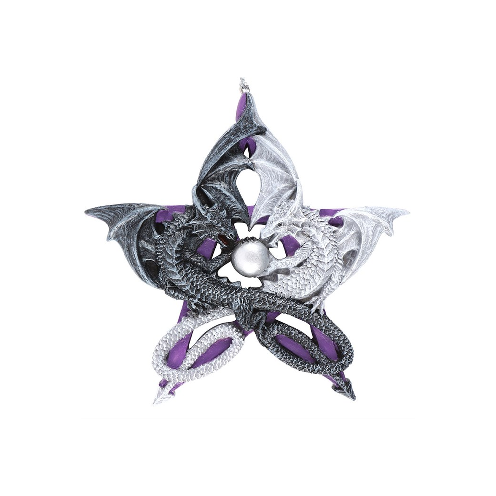 PENTAGRAM DRAGON HANGING ORNAMENT BY ANNE STOKES