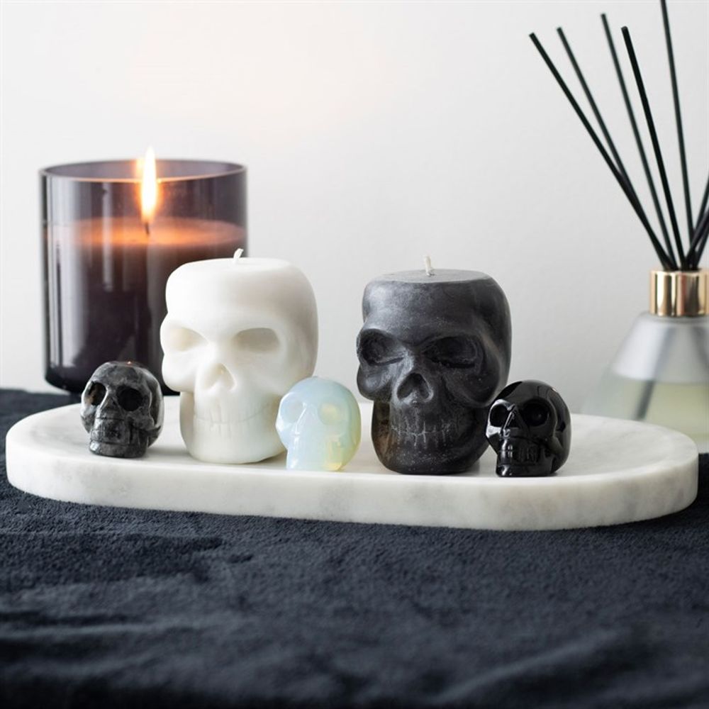 BLACK OBSIDIAN CRYSTAL SKULL