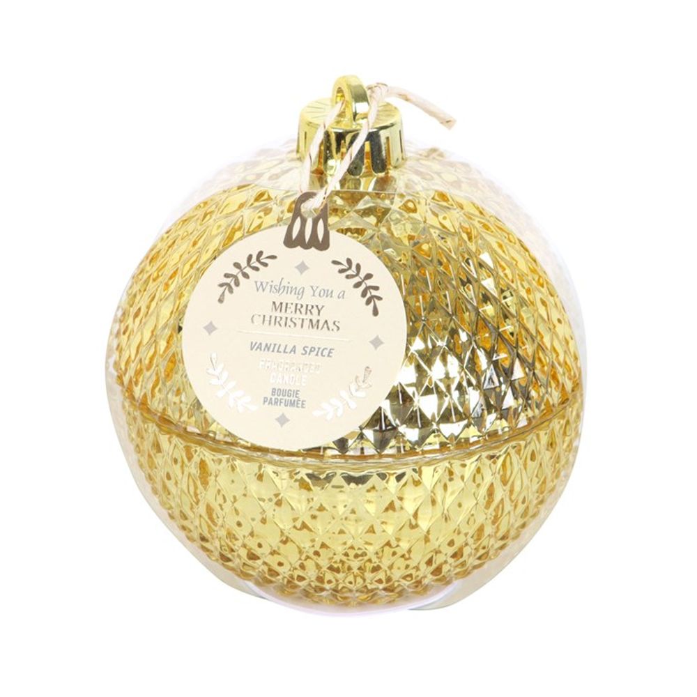 11cm GOLD BAUBLE CANDLE