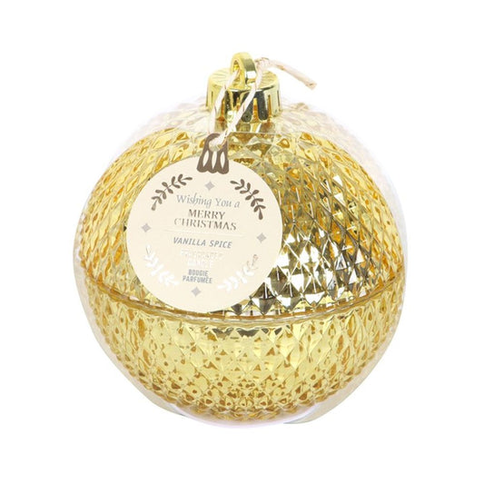 11cm GOLD BAUBLE CANDLE