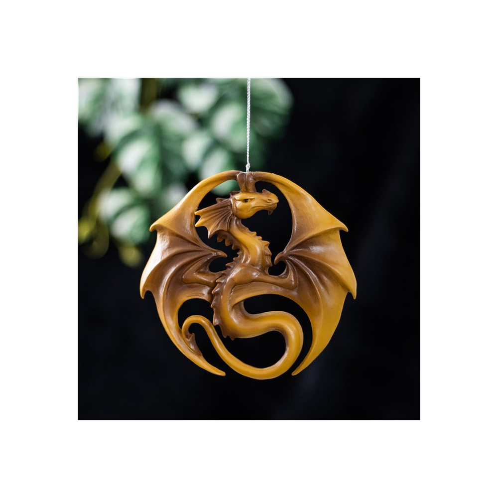 DRAGON MEDAL HANGING ORNAMENT BY ANNE STOKES