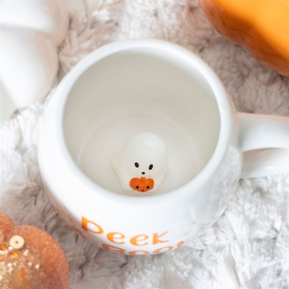 PEEKABOO GHOST ROUNDED MUG