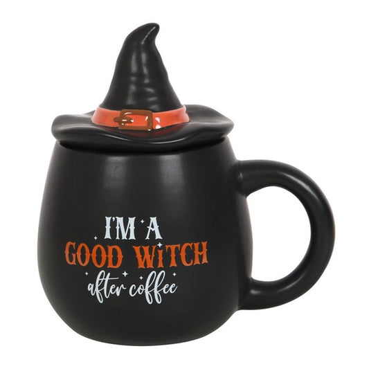 I'M A GOOD WITCH AFTER COFFEE TOPPED MUG