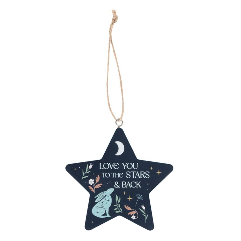 LOVE YOU TO THE STARS AND BACK HARE HANGING DECORATION