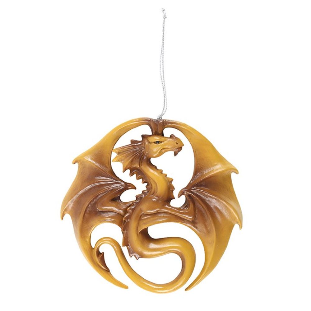 DRAGON MEDAL HANGING ORNAMENT BY ANNE STOKES