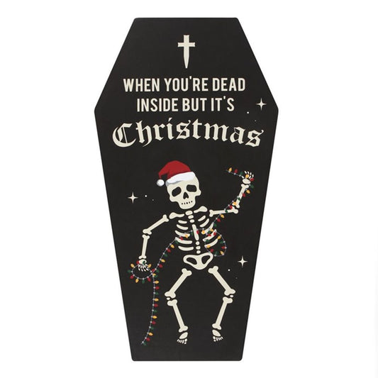 DEAD INSIDE COFFIN PLAQUE