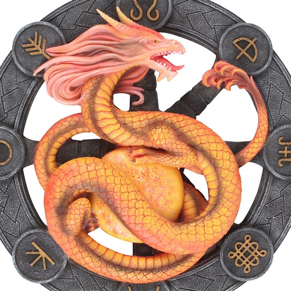 'LITHA' DRAGON RESIN WALL PLAQUE BY ANNE STOKES