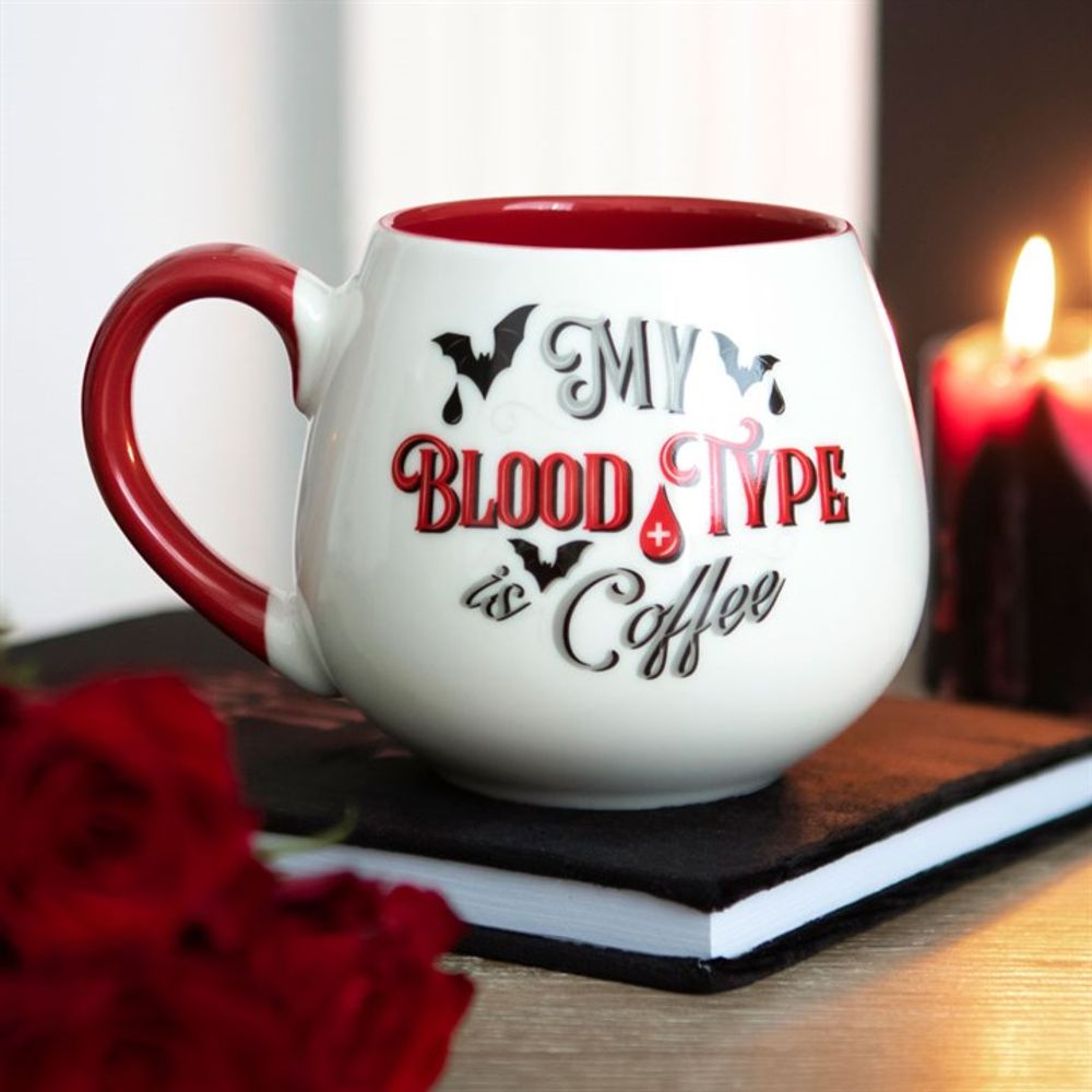 MY BLOOD TYPE IS COFFEE ROUNDED MUG