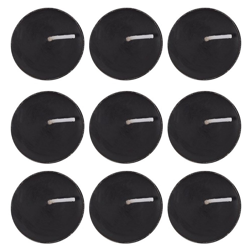 PACK OF 9 OPIUM SCENTED BLACK TEALIGHTS