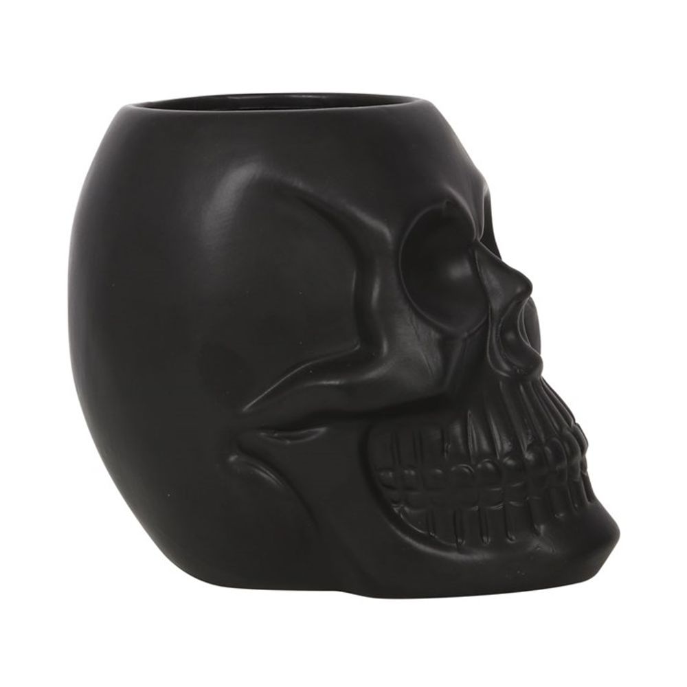 BLACK SKULL POT PLANT