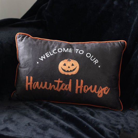 40cm RECTANGULAR HAUNTED HOUSE CUSHION