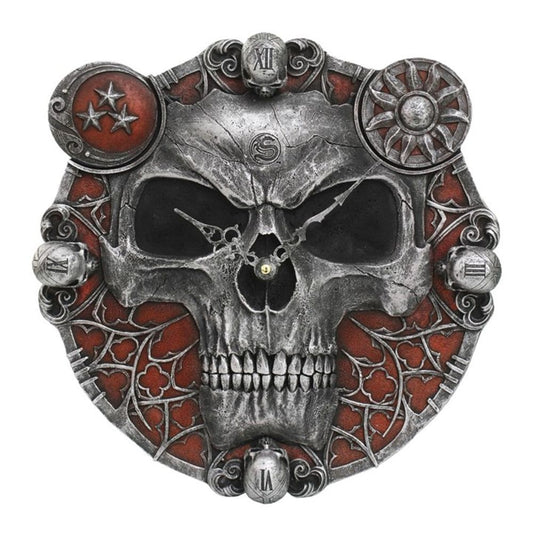 11.5in HANDS OF DEATH RESIN CLOCK BY SPIRAL DIRECT