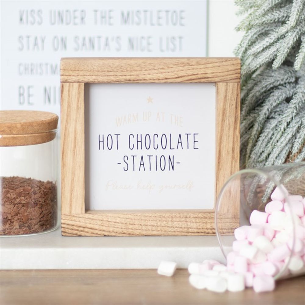 HOT CHOCOLATE STATION WOODEN SIGN