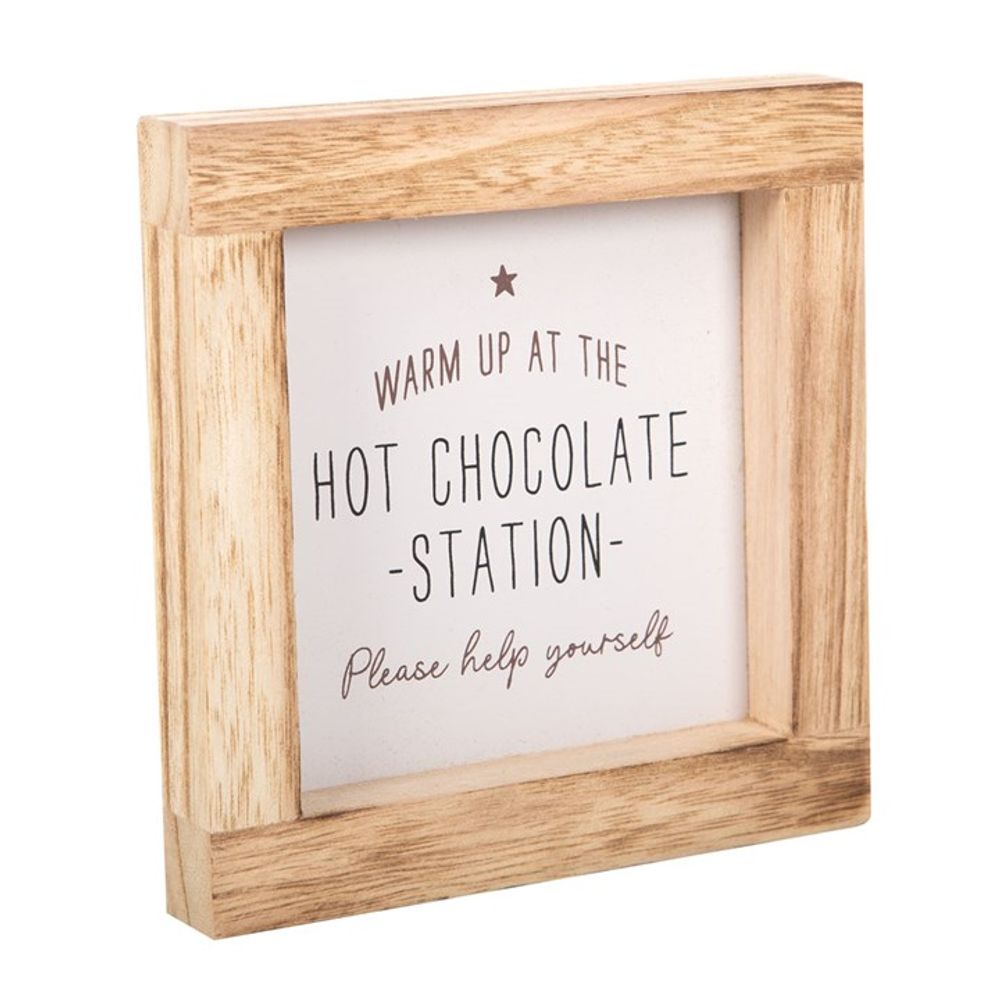 HOT CHOCOLATE STATION WOODEN SIGN