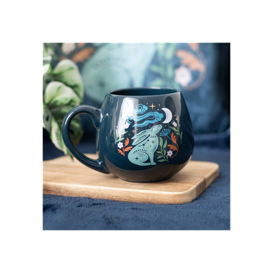 MIDNIGHT HARE ROUNDED MUG