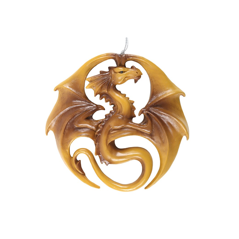 DRAGON MEDAL HANGING ORNAMENT BY ANNE STOKES