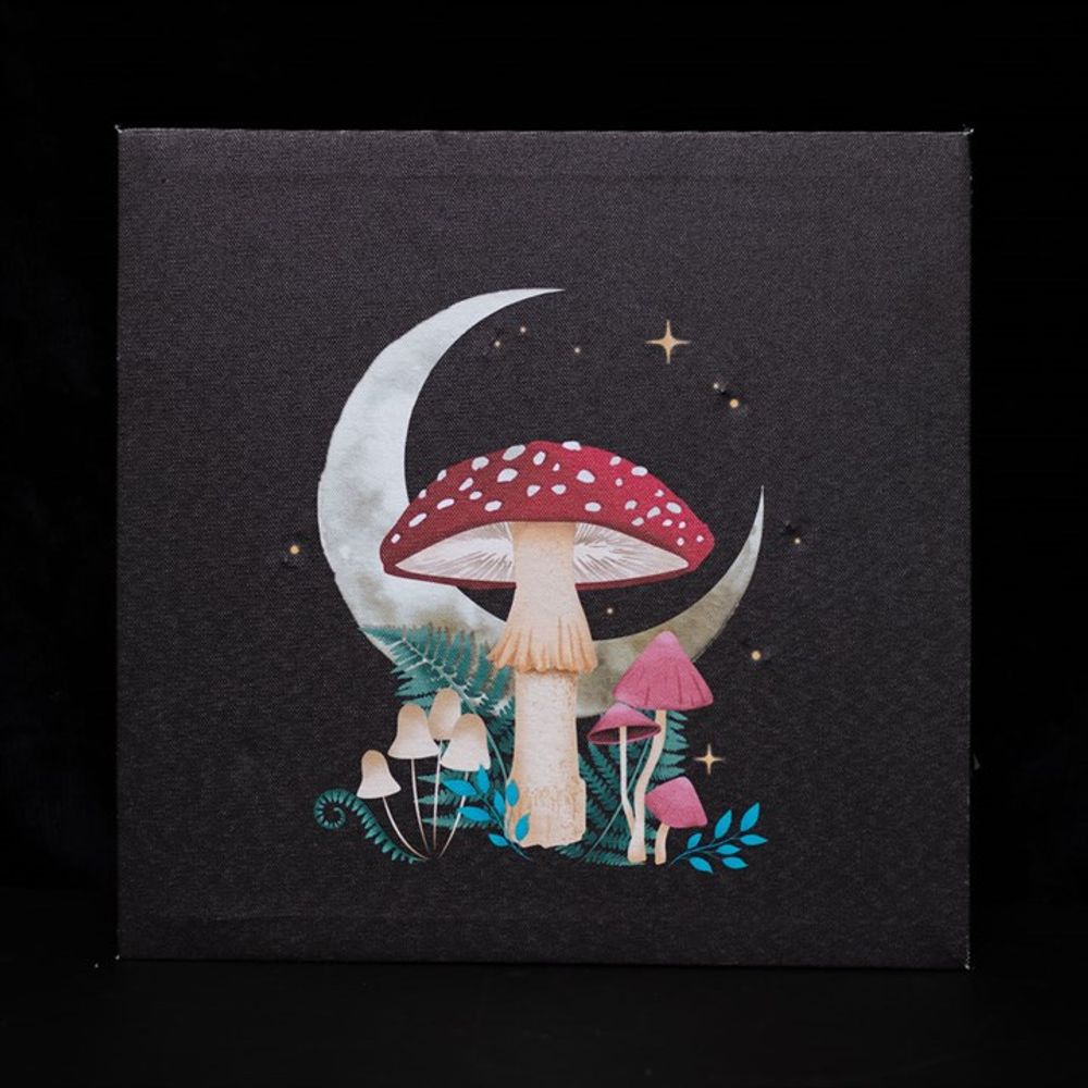 FOREST MUSHROOM LIGHT UP CANVAS PLAQUE