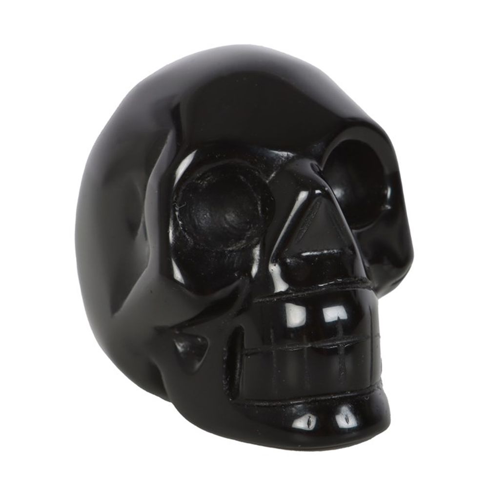 BLACK OBSIDIAN CRYSTAL SKULL