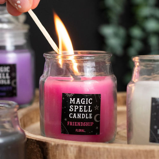 FLORAL 'FRIENDSHIP' MAGIC SPELL CANDLE JAR