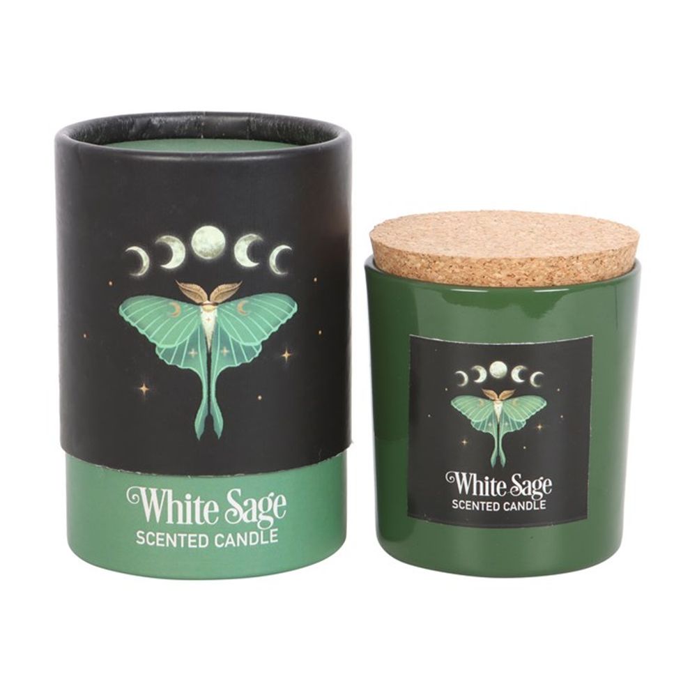 LUNA MOTH WHITE SAGE CANDLE